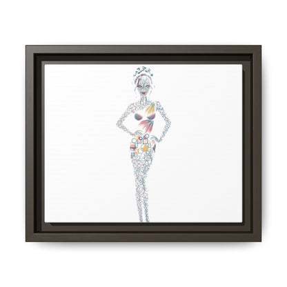 Framed Matte Canvas Art — Colorful Fashion Silhouette Print