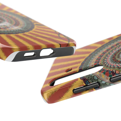 Mandala Sunburst Tough Phone Case — Boho Protective Phone Cover