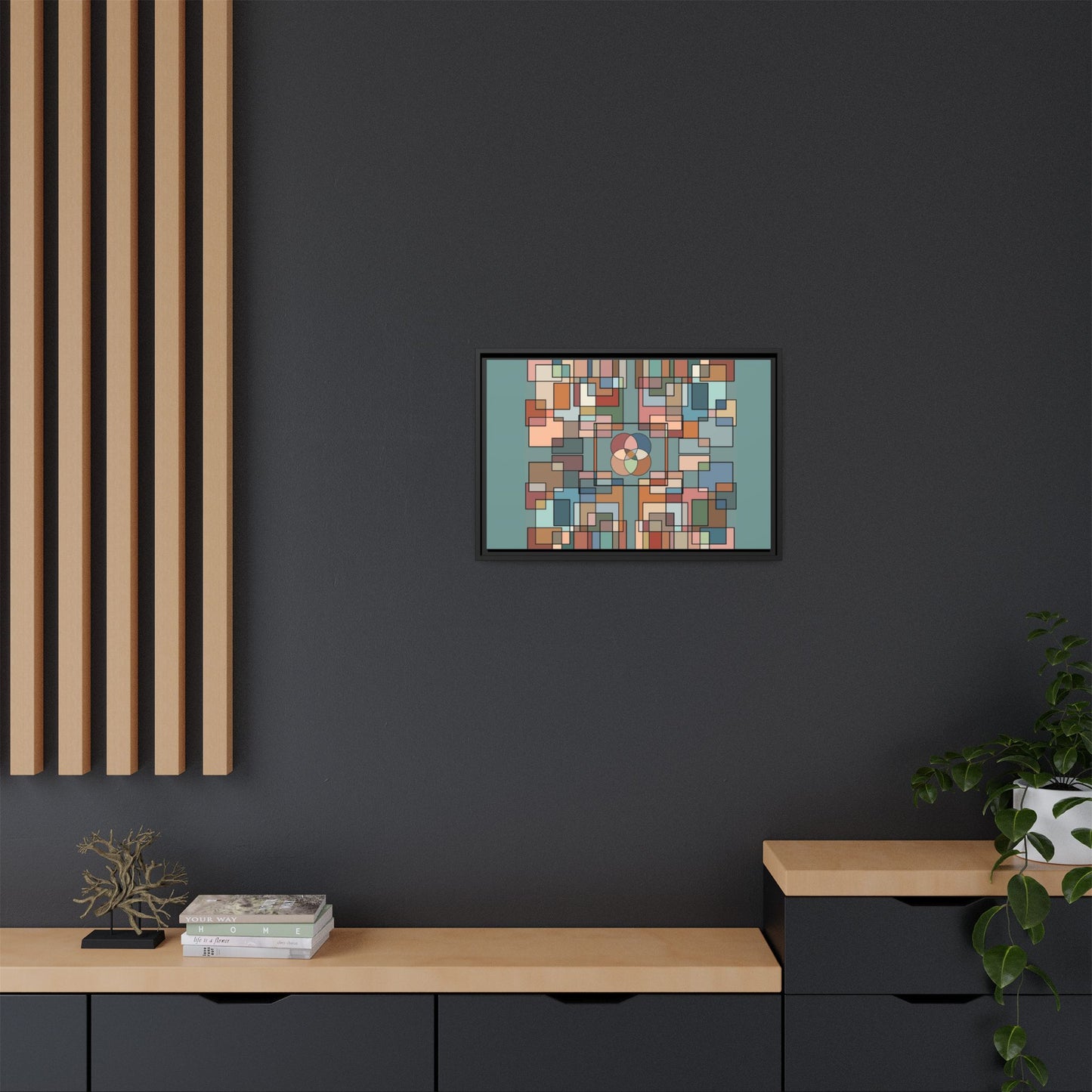 Matte Canvas, Framed (Multi-color)