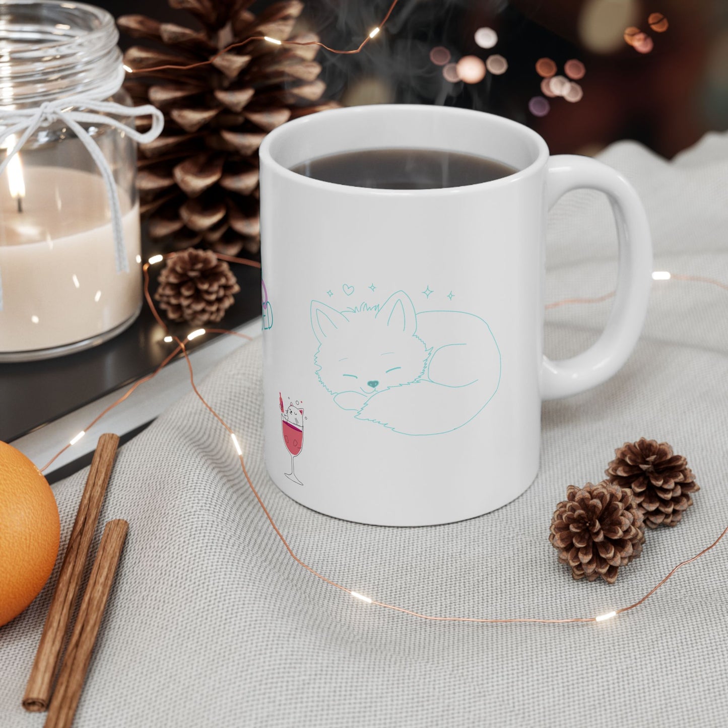 Stay Grounded  Cute Cat Ceramic Mug — Inspirational Coffee Cup with 'Stay Grounded' Design