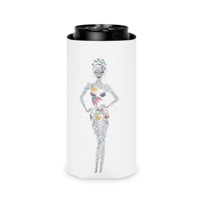 Tropical Fashion Illustration Can Cooler