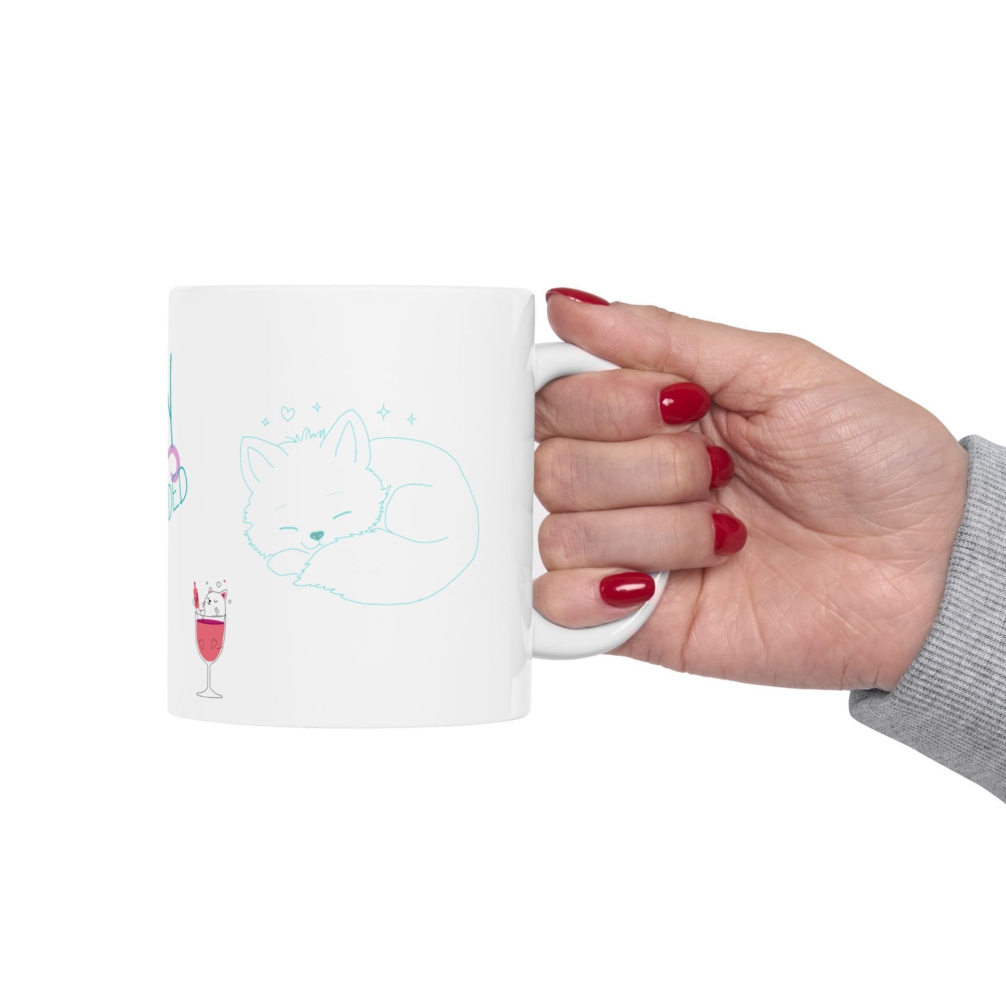 Stay Grounded  Cute Cat Ceramic Mug — Inspirational Coffee Cup with 'Stay Grounded' Design