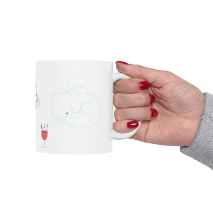 Stay Grounded  Cute Cat Ceramic Mug — Inspirational Coffee Cup with 'Stay Grounded' Design