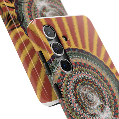 Mandala Sunburst Tough Phone Case — Boho Protective Phone Cover