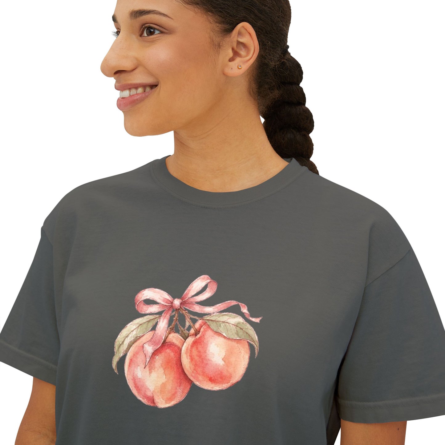 Halloween Pumpkin Ghost Floral Boxy Tee