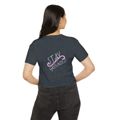 Cute Cat Crop Top — Pink Minimal Swirl Back Graphic