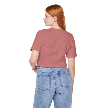 Sleeping Cat T-Shirt — Cute Minimalist Cat Graphic Tee