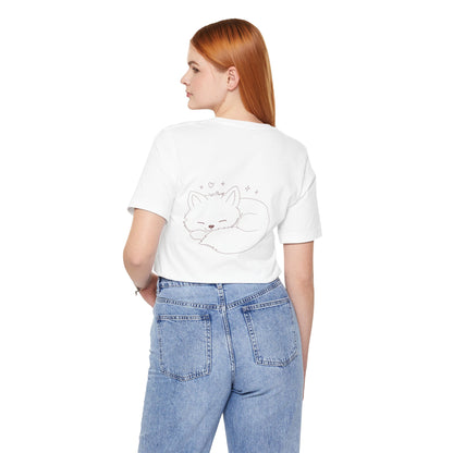 Sleeping Cat T-Shirt — Cute Minimalist Cat Graphic Tee