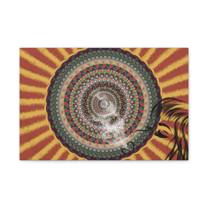 Psychedelic Mandala Burst Canvas | Matte Stretched Wall Art