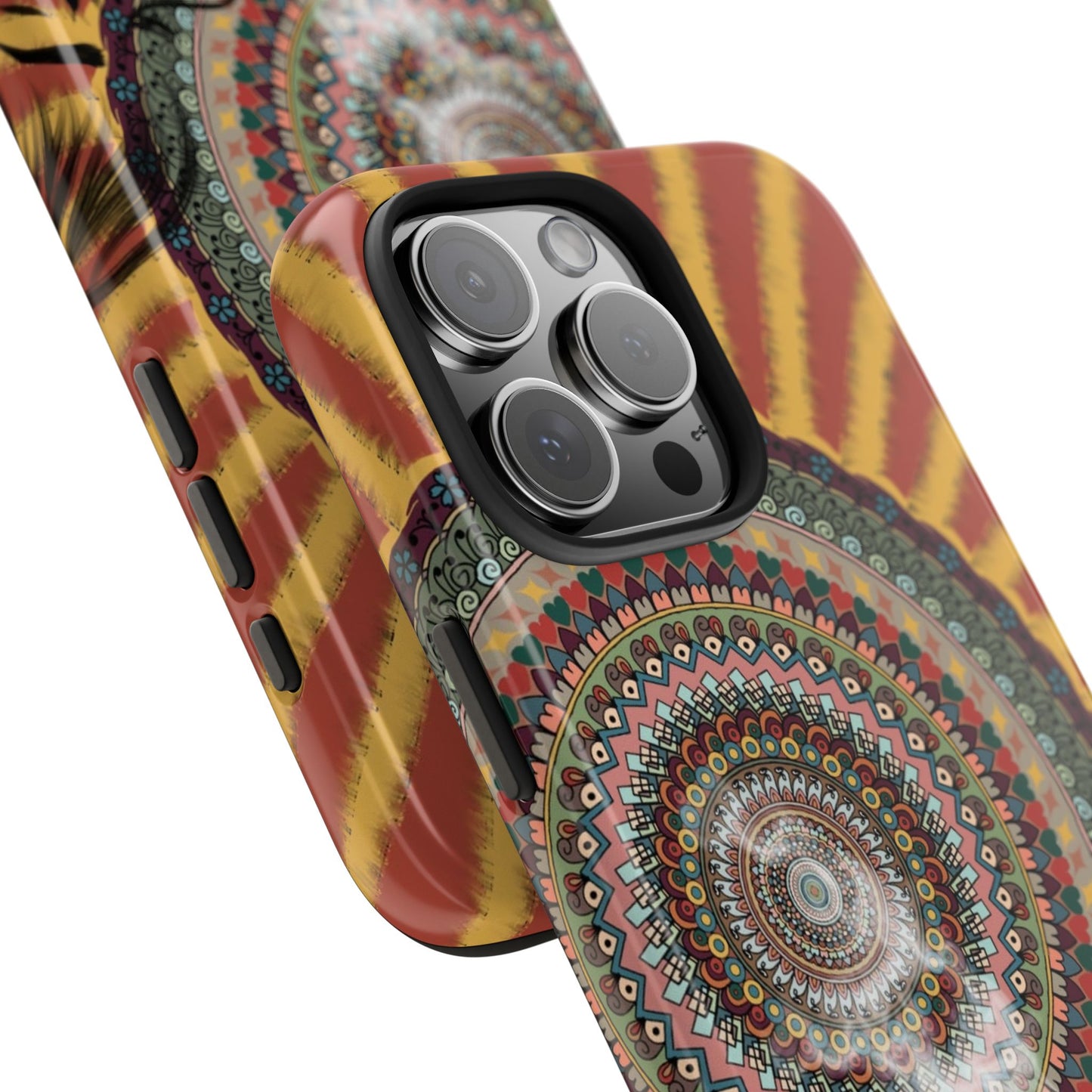 Mandala Sunburst Tough Phone Case — Boho Protective Phone Cover