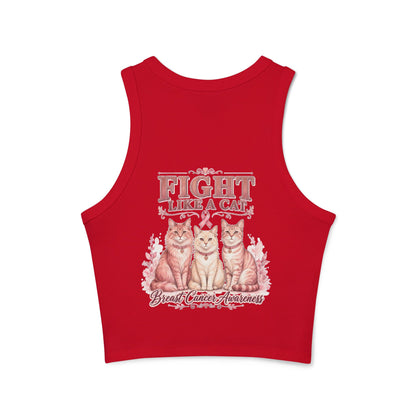 Fight Like a Cat Breast Cancer Awareness Racer Tank