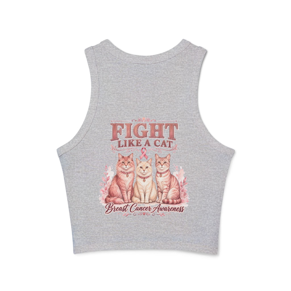 Fight Like a Cat Breast Cancer Awareness Racer Tank