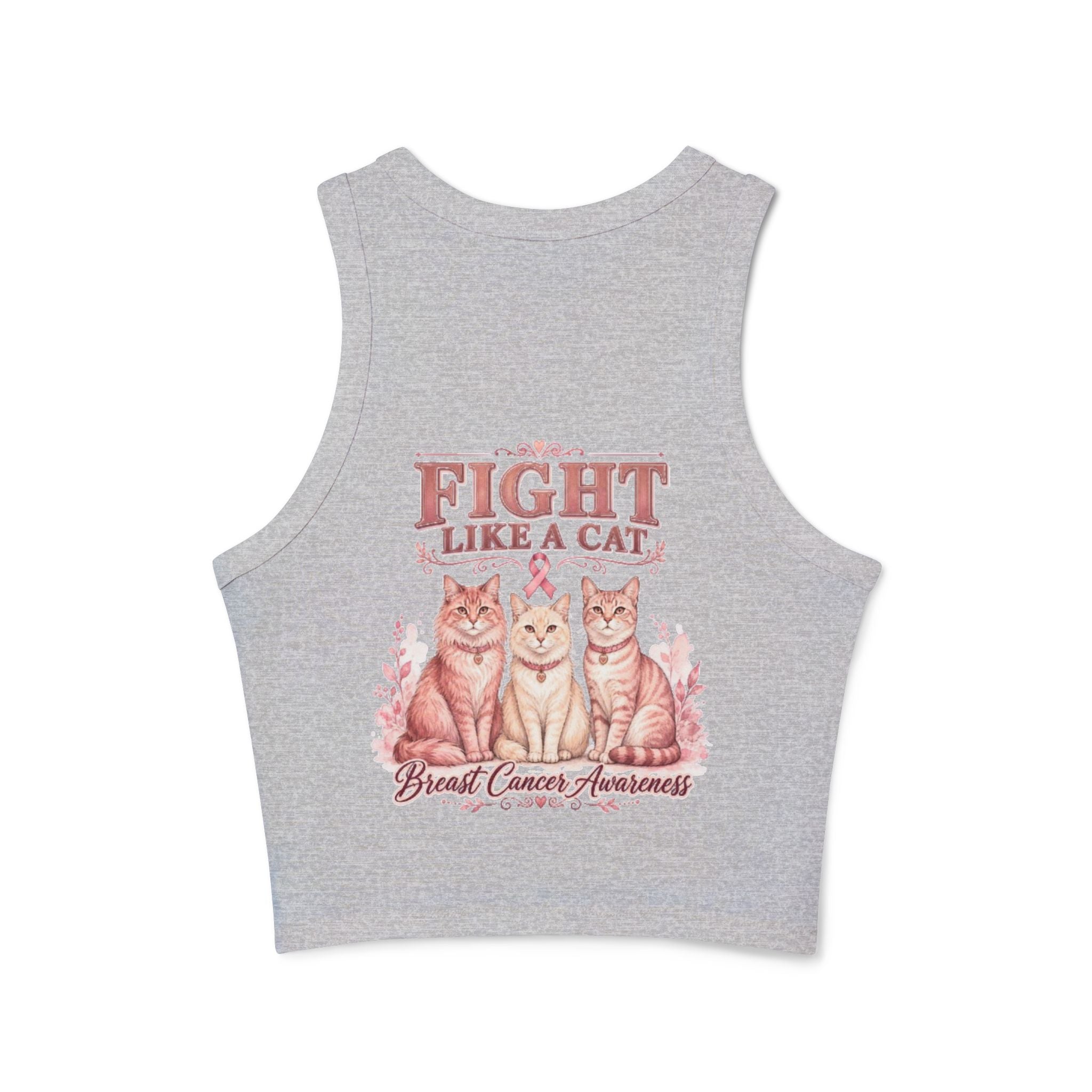 Fight Like a Cat Breast Cancer Awareness Racer Tank