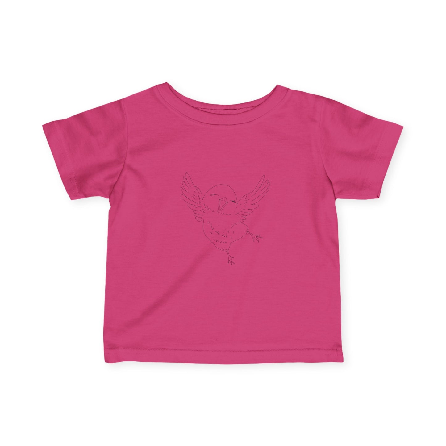 Infant Tee with Minimal Line Art — Baby Animal Graphic Shirt