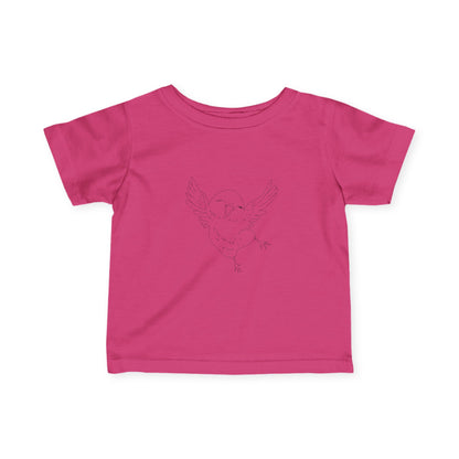 Infant Tee with Minimal Line Art — Baby Animal Graphic Shirt