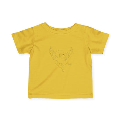 Infant Tee with Minimal Line Art — Baby Animal Graphic Shirt