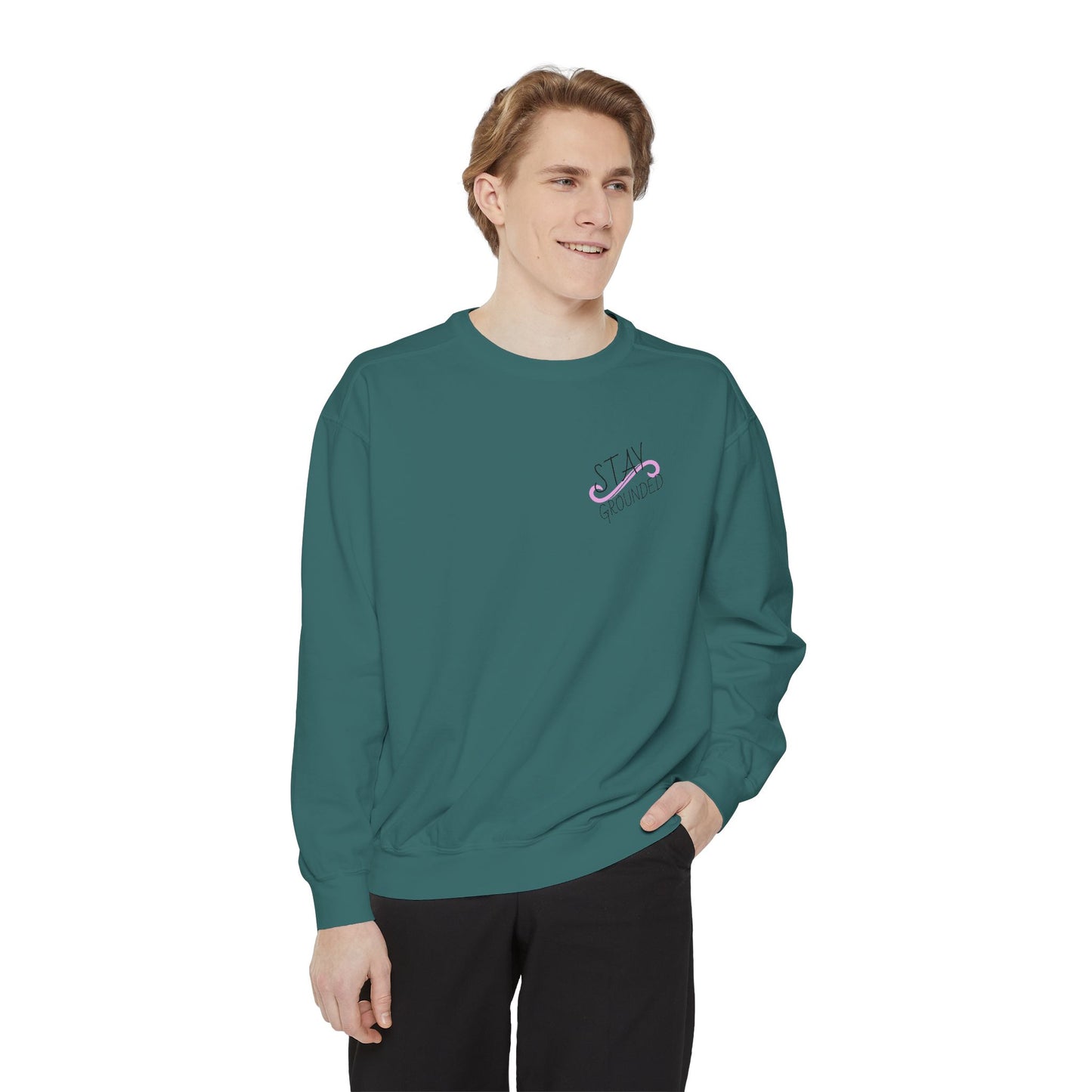 Stay Grounded Cute Cat  Sweatshirt — Women's Casual Crewneck