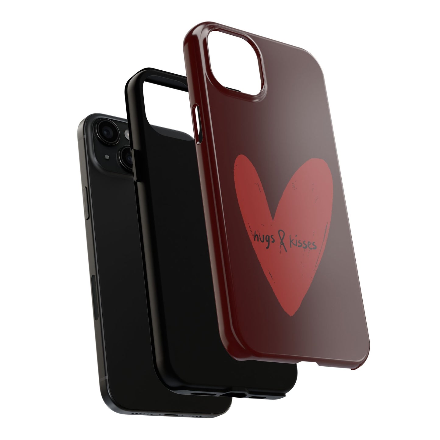 Hugs & Kisses Heart Tough Phone Case