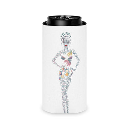Tropical Fashion Illustration Can Cooler