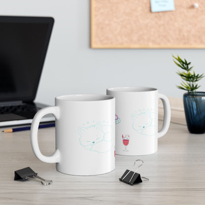 Stay Grounded  Cute Cat Ceramic Mug — Inspirational Coffee Cup with 'Stay Grounded' Design