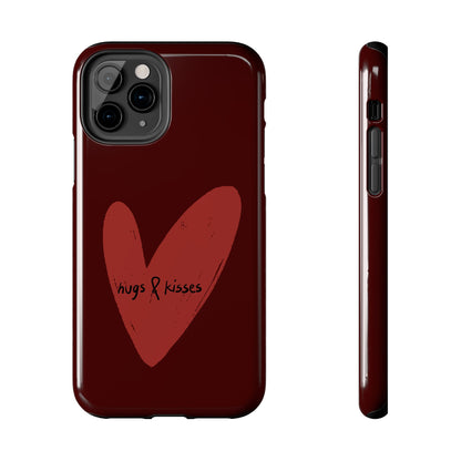Hugs & Kisses Heart Tough Phone Case