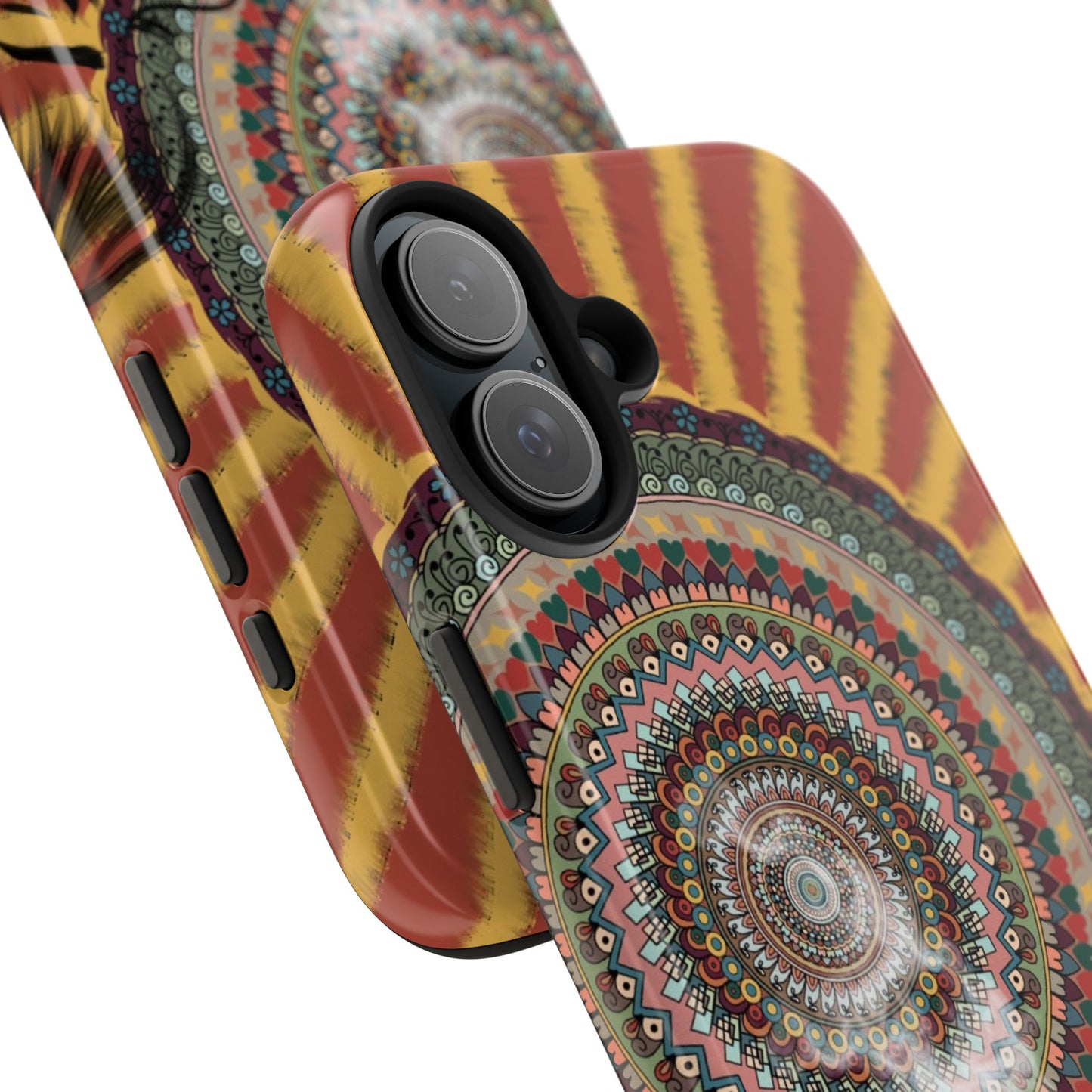 Mandala Sunburst Tough Phone Case — Boho Protective Phone Cover