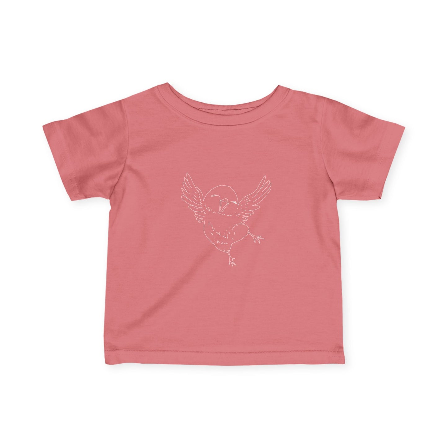 Infant Tee with Minimal Line Art — Baby Animal Graphic Shirt