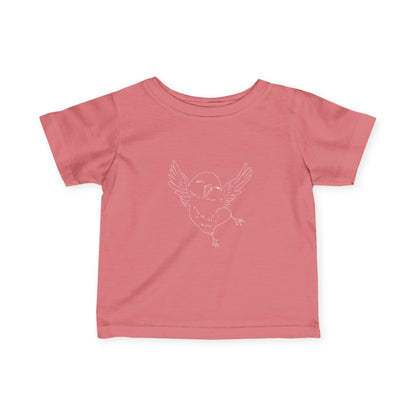 Infant Tee with Minimal Line Art — Baby Animal Graphic Shirt