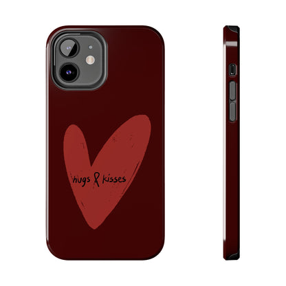 Hugs & Kisses Heart Tough Phone Case