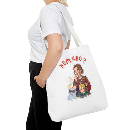 Tote Bag — 'Kem Cho?' Illustrative Gujarati Greeting Tote