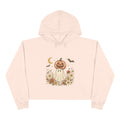 Autumn Pumpkin Ghost Crop Hoodie — Cute Halloween Crop Top Hoodie