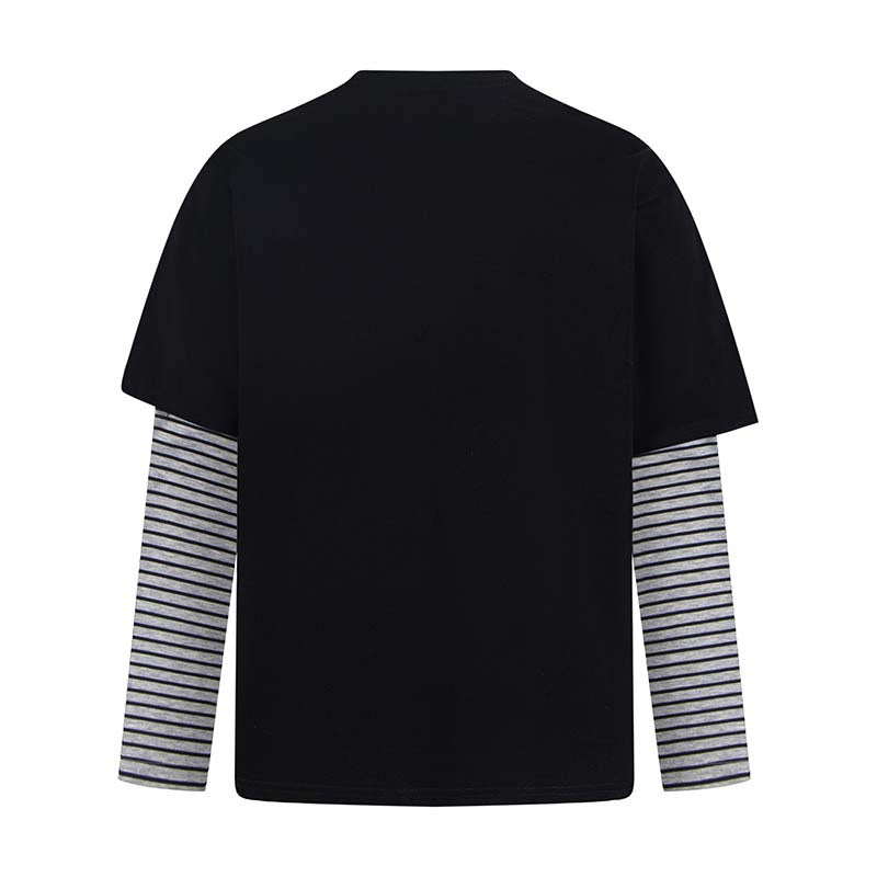 Anime printed fake two-piece long sleeve