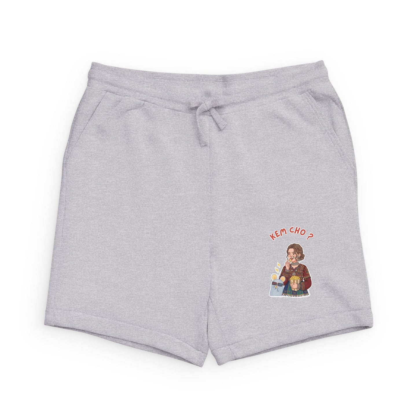 Cozy 'Tea Time' Graphic Sweatshorts — Cute Kawaii Tea Character Lounge Shorts