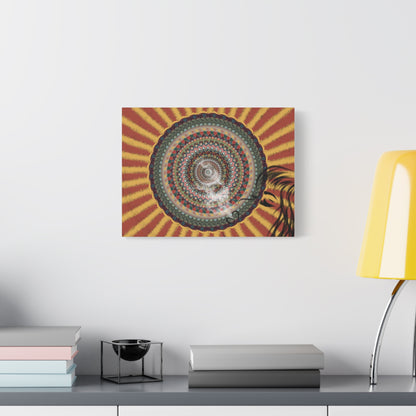 Psychedelic Mandala Burst Canvas | Matte Stretched Wall Art