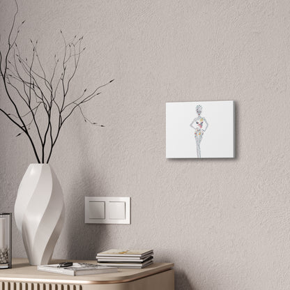 Fashion Illustration Canvas Print — Modern Female Silhouette Artwork