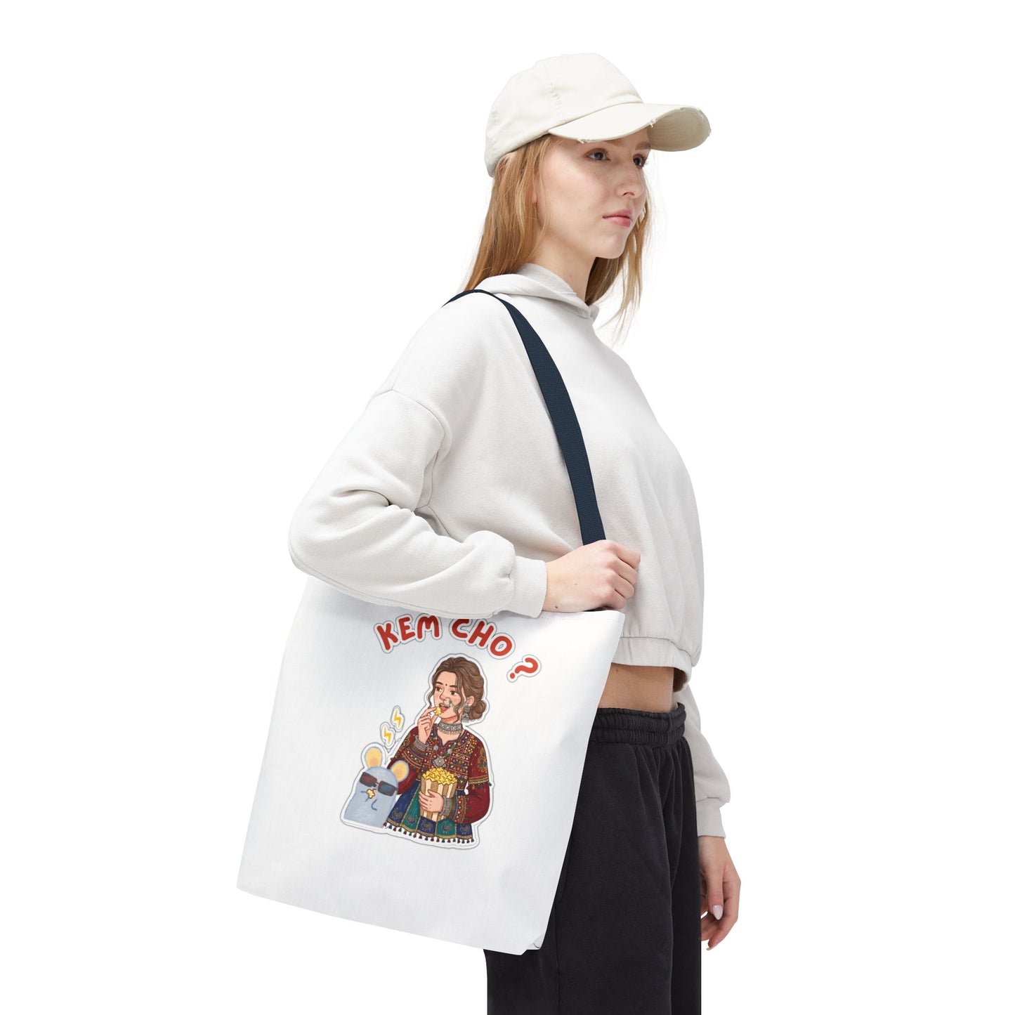 Tote Bag — 'Kem Cho?' Illustrative Gujarati Greeting Tote