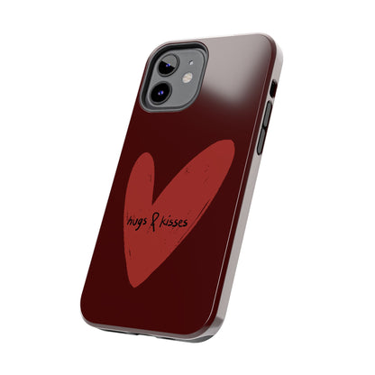 Hugs & Kisses Heart Tough Phone Case