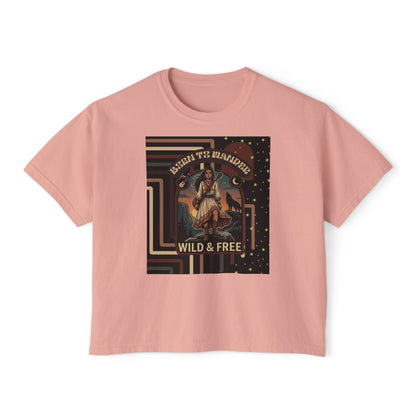 Wild & Free Women's Boxy Tee — "Tear Them Apart" Retro Graphic