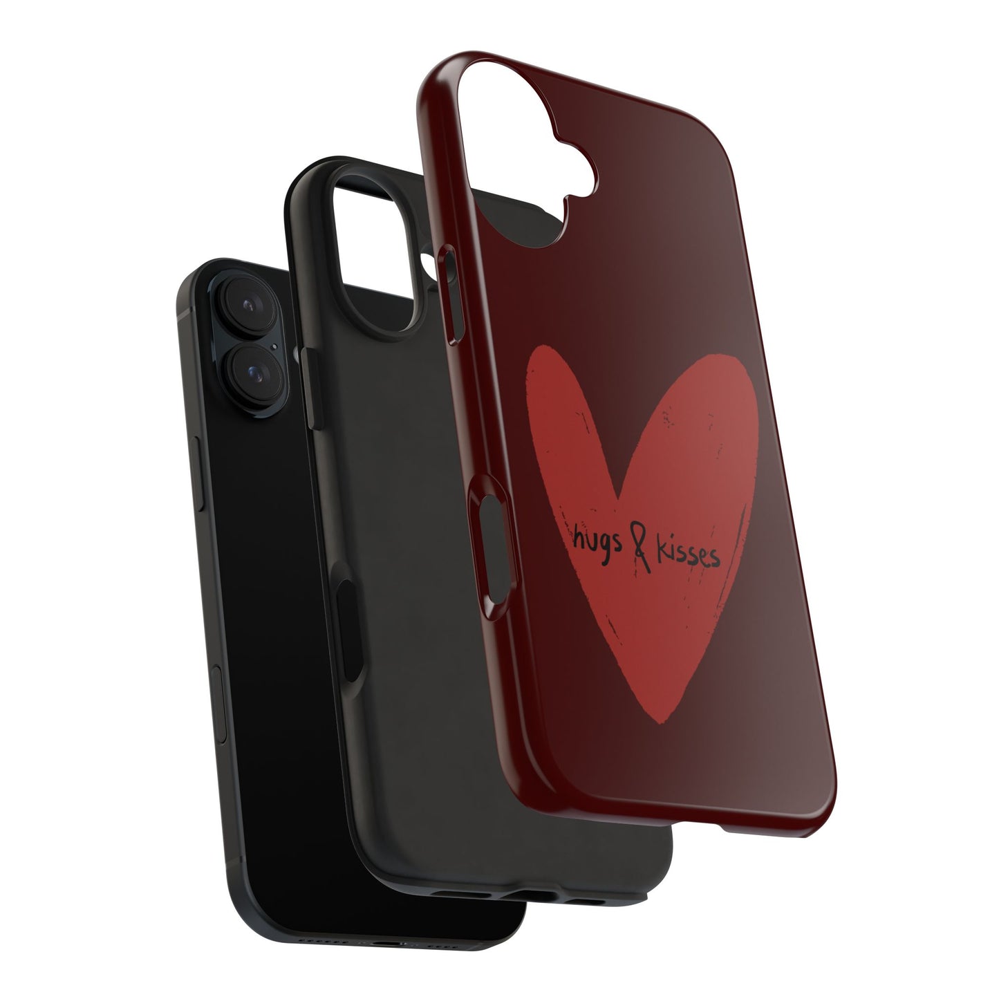 Hugs & Kisses Heart Tough Phone Case