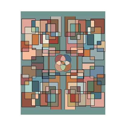 Abstract Geometric Poster — Retro Mid-Century Wall Art