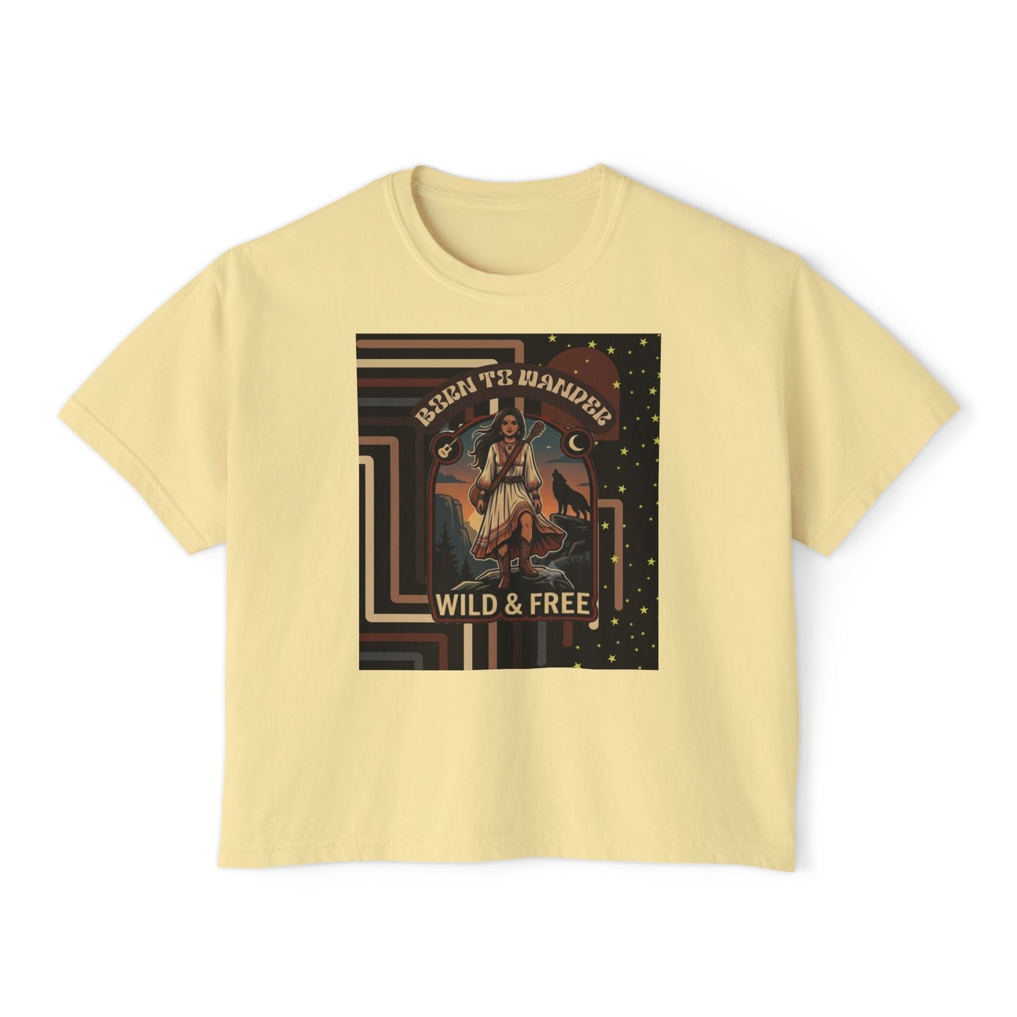 Wild & Free Women's Boxy Tee — "Tear Them Apart" Retro Graphic