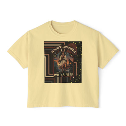Wild & Free Women's Boxy Tee — "Tear Them Apart" Retro Graphic