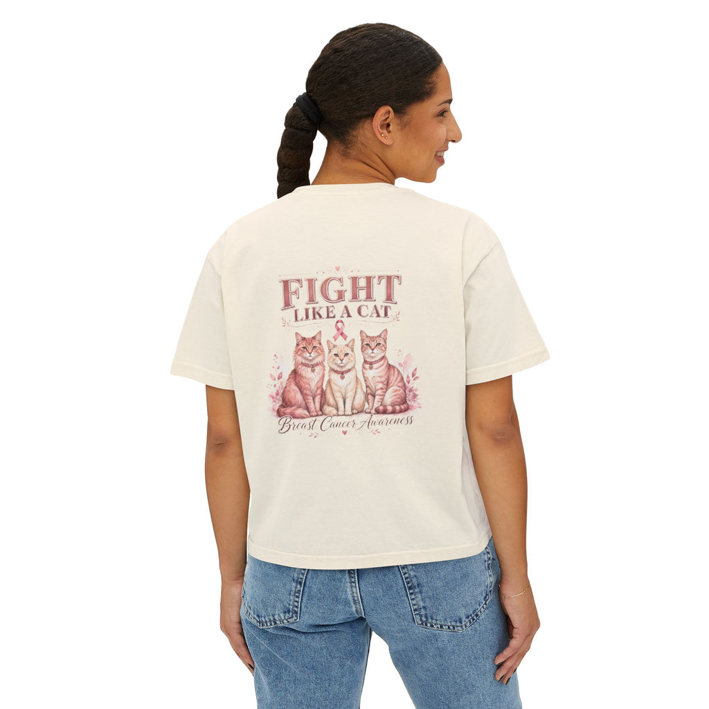 Halloween Pumpkin Ghost Floral Boxy Tee