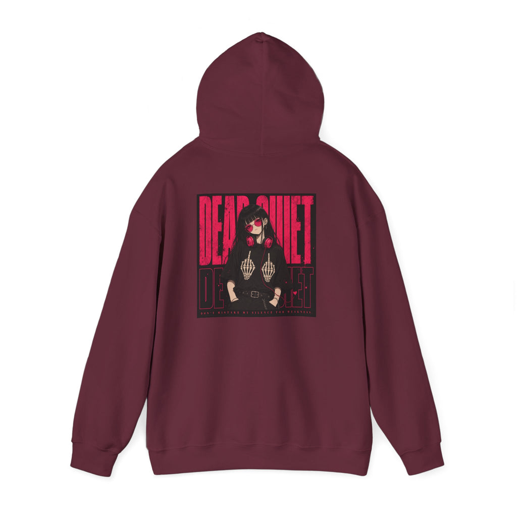 Darkwave Band Hoodie — 'Dead Quiet' Retro Goth Graphic Pullover
