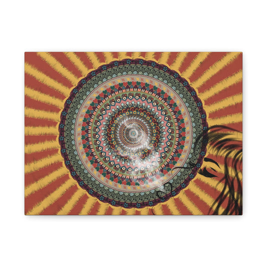 Psychedelic Mandala Burst Canvas | Matte Stretched Wall Art