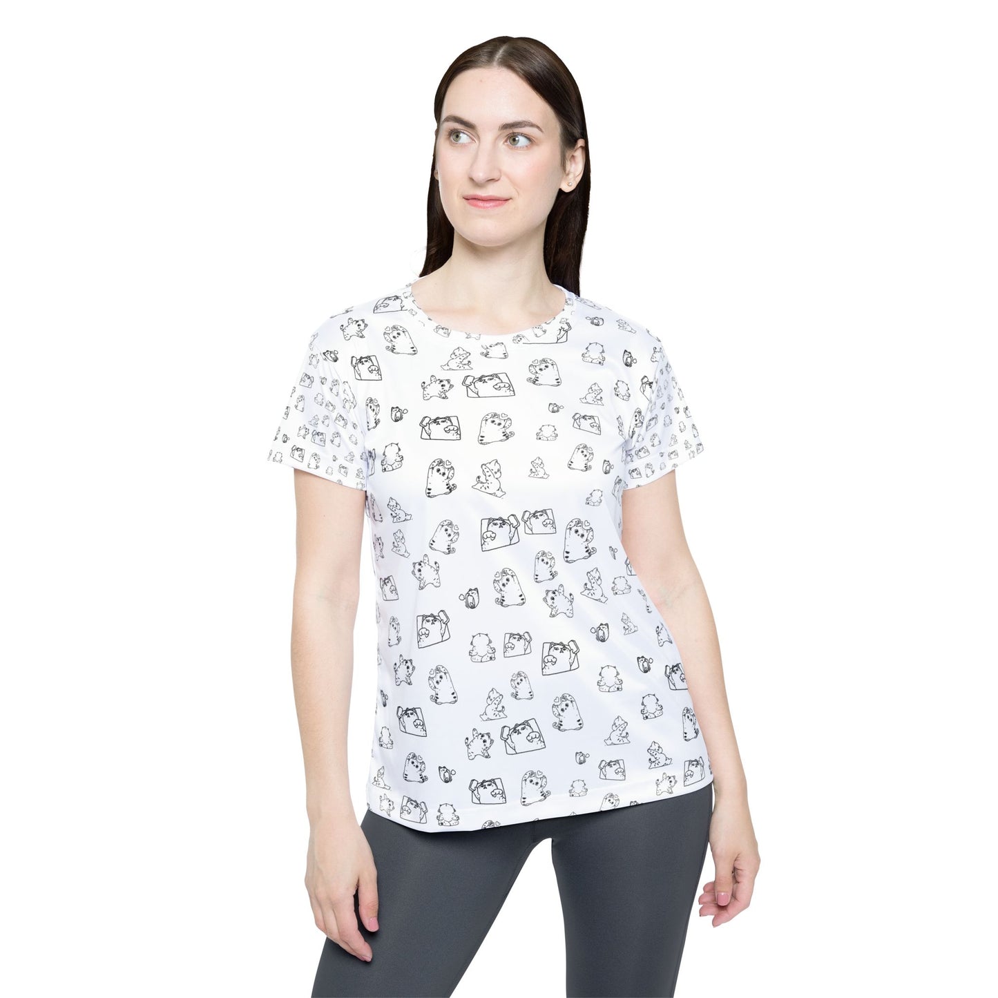 Women’s Sports Jersey — cute cat  Pattern All-Over Print