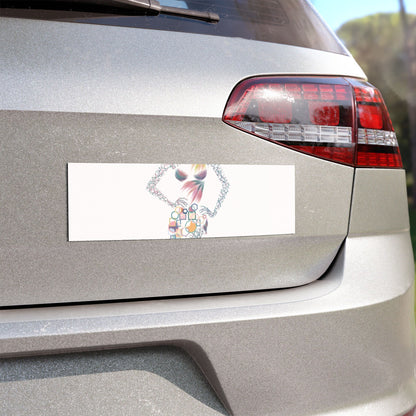 Fashion Silhouette Car Magnet — Colorful Abstract Dress Art