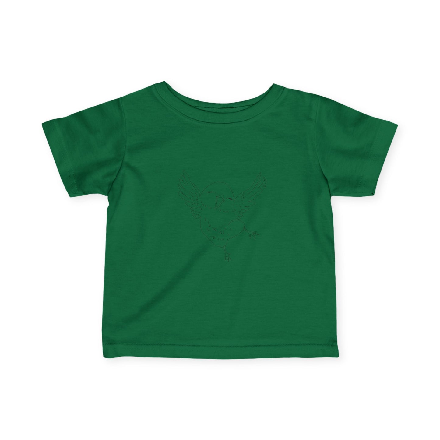 Infant Tee with Minimal Line Art — Baby Animal Graphic Shirt