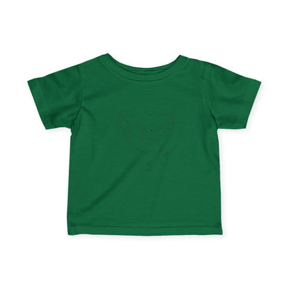 Infant Tee with Minimal Line Art — Baby Animal Graphic Shirt