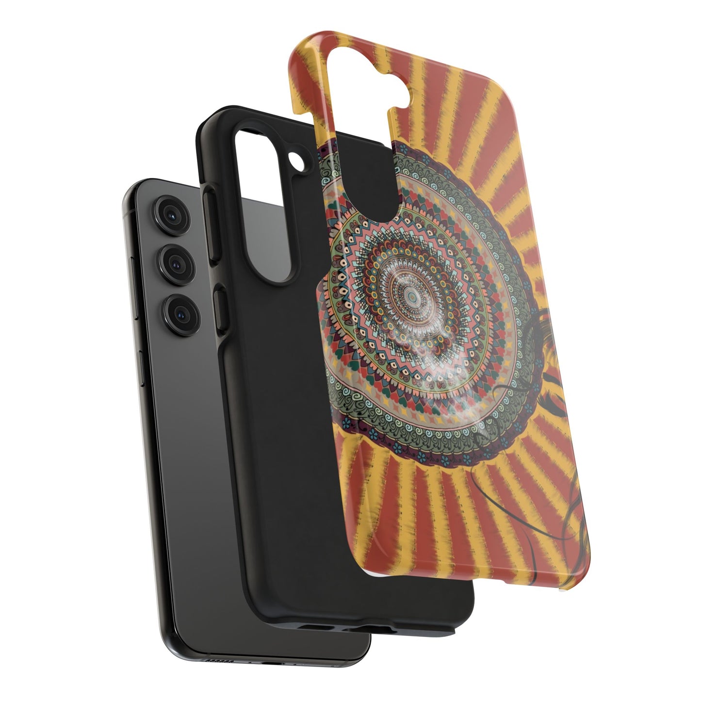 Mandala Sunburst Tough Phone Case — Boho Protective Phone Cover